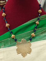 Filigiri pendant with blue beads mala