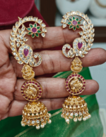 Peacock lakshmi earcuff jhumkha