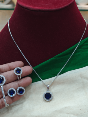 5 in 1 daily wear chain set (Dark blue)