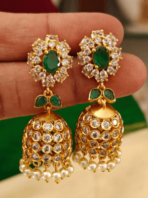 Sunflower jhumka(green)