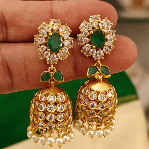 Sunflower jhumka(green)