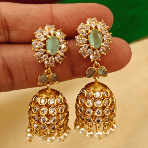 Sunflower jhumka(mint green)