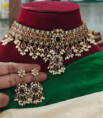 Ruby emereld choker set