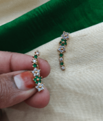 Flower mini earcuff(white,green)