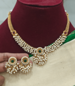 pearl necklace(green,ruby)