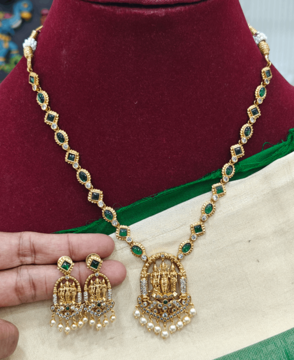 Ram parivar necklace(green)