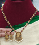 Ram parivar necklace(ruby)