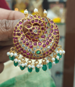 Half moon peacock hair accessory