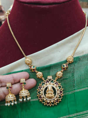 Lakshmi chain set with jhumka