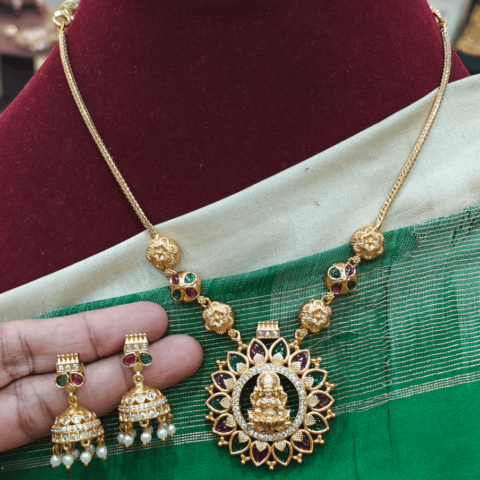 Lakshmi chain set with jhumka