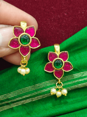 Flower bugadi (ruby ,green)