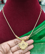 Bell necklace gold polish