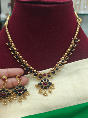 2in1 necklace(blue,red)