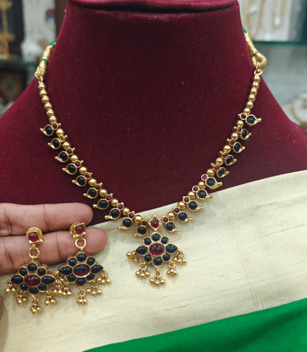 2in1 necklace(blue,red)