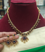 2in1 necklace(blue,red)