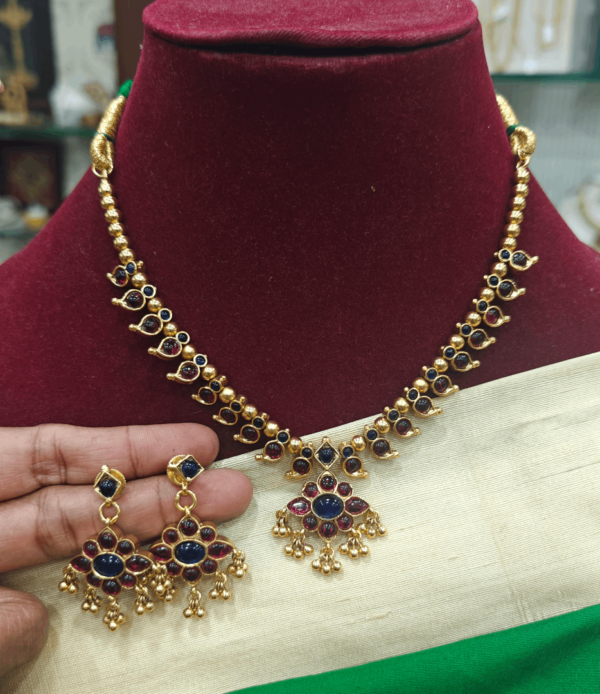 2in1 necklace(blue,red)