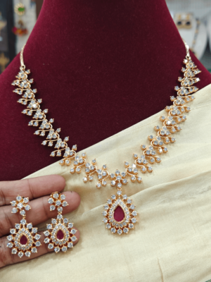 ADaimond necklace(ruby)