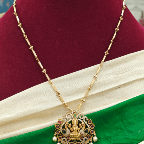 Abhaya lakshmi pendant with chain