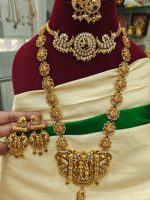 Ramparivar haram with kundan chocker set