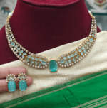 Gem stone (AD)choker set(mint green)