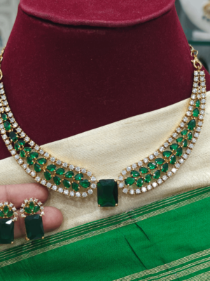 Gem stone (AD)choker set(green)