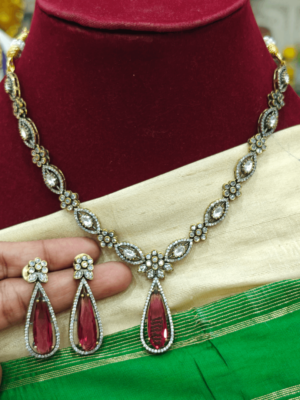 ZENEME rhodium -plated red AD