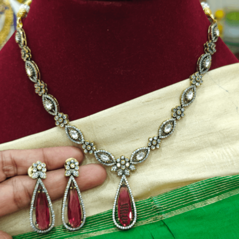 ZENEME rhodium -plated red AD