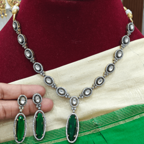 ZENEME rhodium -plated green AD