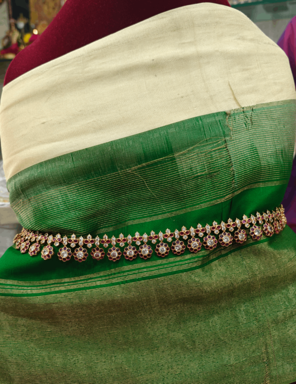 Elegant chakra hip belt(ruby ,white)