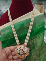 Impon pearl chain gandaberuna pendant design 1(ruby)