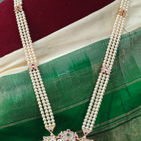 Impon pearl chain gandaberuna pendant