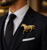 Running horse mens brooch Pre order