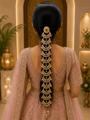 Bridal Kundan hair accessories(ruby,kundan)