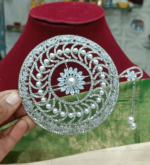 Silver polished hair bun design 2(big)