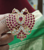 Gandaberunda impon pendant (ruby,white)