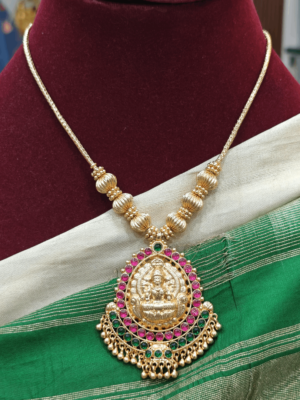 Lakshmi pendant with the ball chain