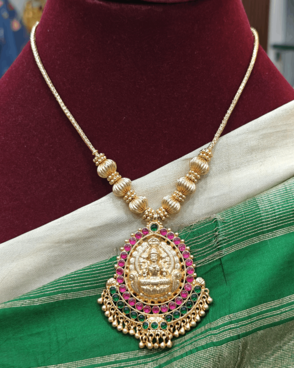 Lakshmi pendant with the ball chain