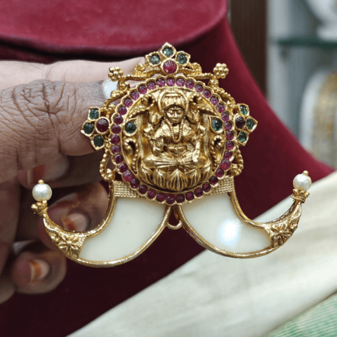 Gajalakshmi claw pendant