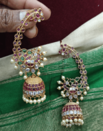 Peacock earcuff with the jhumkha