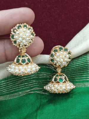 Belli moda jhumka (green)