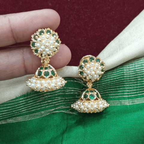 Belli moda jhumka (green)