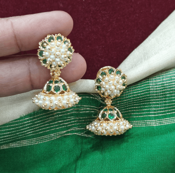 Belli moda jhumka (green)