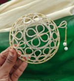 Rose gold polish hair bun cage (big)