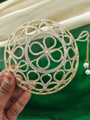 Rose gold polish hair bun cage (big)