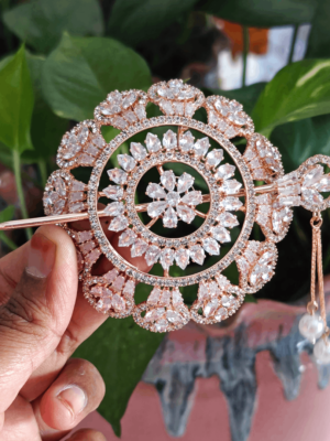 Rose gold polish hair accessory(small)