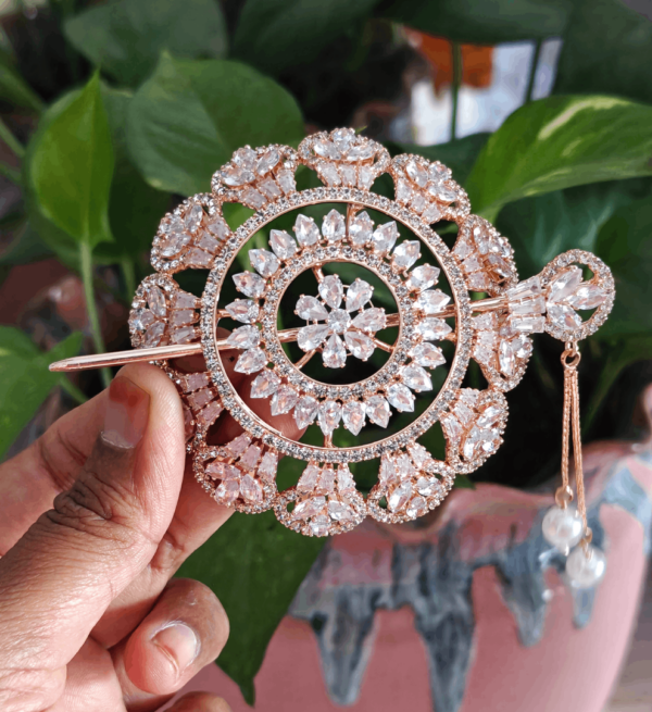 Rose gold polish hair accessory(small)