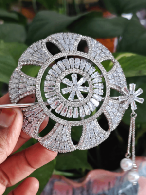Silver polished hair accessory(small)