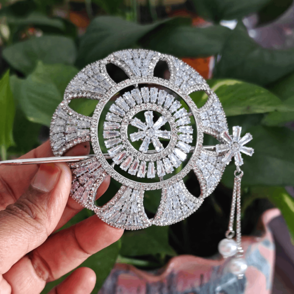 Silver polished hair accessory(small)
