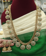 Chakra flower kundan haaram(green ,kundan)