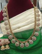 Chakra flower kundan haaram(ruby ,kundan)